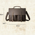 Men's Business Leather Shoulder Messenger Briefcase