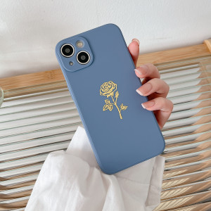 Frosted Straight Edge Foil Rose Phone Case