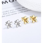 Women's Five Petal Flower Bud Thread Minimalist Personality All-match Temperament Earrings