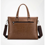 Men's Business Horizontal Leather Briefcase Handbag