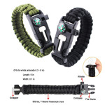 Emergency Paracord Bracelets, Survival Bracelet With Embedded Compass Whistle Survival Fire Starter Scraper Accessories, Suit For Hiking, Camping, Fishing And Hunting