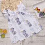 Toddler Infant Baby Girls Dress Stars Elephant Print Dresses