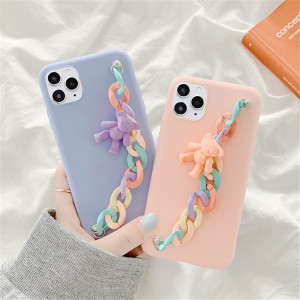 Compatible with Apple, Cute Doll Chain For Female iPhone Case