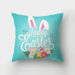 Nordic Minimalist Easter Rabbit Peach Skin Fabric Pillow Cushion Cover