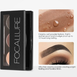 Three Color Matching Eyebrow Powder Eyebrow Wax Waterproof And Anti Sweat Double Effect Eyebrow Brush With Eyebrow