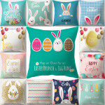 Nordic Minimalist Easter Rabbit Peach Skin Fabric Pillow Cushion Cover