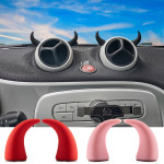 CAR Mini Steering Wheel Devil Horn Decorative Sticker Ornaments