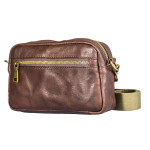 Young Men's Handmade Genuine Leather Crossbody Bag