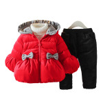 Winter children's suit with hood