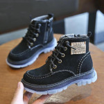 Children's New Martin Boots Leather And Velvet Fashion