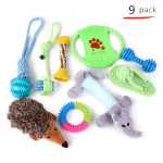 Pet Dog Cotton Rope Bite Resistant Plush Teeth Cleaning Toy Set