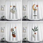 Waterproof And Mildew Proof Shower Digital Perforation-free Printed Bathroom Curtain