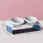 Pet Ceramic Slanting Double Bowl Anti-spill