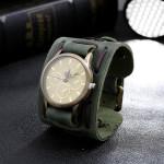 Men's Wide Leather Watch Vintage Bracelet