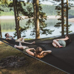 Multi-Person Hammock Three Point Design Portable Hammock Multi-functional Triangle Aerial Mat