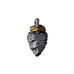 S925 Silver Meteorite Arrow Hand-wound Side Hanging Pendant Beads Accessories Pendant