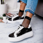 Color sequined muffin platform shoes