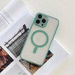 Magnetic Charging Mobile Phone Case With Plated Frame