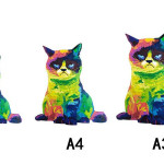 Irregular Rainbow Cat Uncomfortable Cat Wooden Puzzle Board Intelligence Development Toy