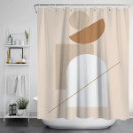 Waterproof And Mildew Proof Shower Digital Perforation-free Printed Bathroom Curtain