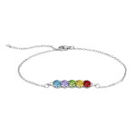 Fashion Pea Pod Female Diamond-encrusted 12-color Birthstone Bracelet