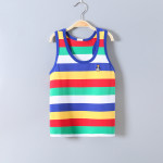 Summer Boys' Vests, Cotton Children's Vests, Big Children's Summer Striped Baby Vests, Stretch Cotton