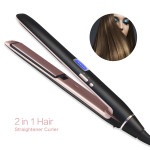 Professional Hair Straightener 2in1 Flat Iron Curling Straight Hair Fast Ceramic Heating