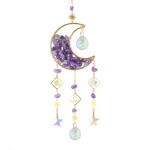 Moon Metal Crystal Reflective Jewelry Car Accessories