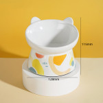 Pet Slanted High Foot Anti-overturning Bowl