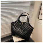 Fashion Large Capacity Tote Bag Female Diamond Plaid Trend Chain Crossbody Bag