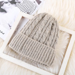 Winter Mohair Women Fleece Knitted Beanie