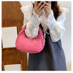 Woven Tote Cute Solid Color Fashion All-match Handbag