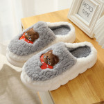 Thick Plush Cute Slippers Female Indoor