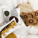 Nordic Ins Cartoon Tiger Living Room Sofa Pillow Cover