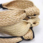 Raffia Hand-woven Fabric Wide Headband Hairband Literary Hair Accessories