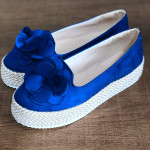 Women's breathable flat canvas slippers