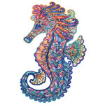 Irregular Three-dimensional Seahorse Shaped Animal Wooden Puzzle