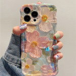 Silicone Drop-resistant Oil Painting Flower Phone Case