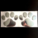 PVC Pair Hand-shaped Brush Dog Footprints Car Sticker Bumper Scratch Hidden Personality Stickers