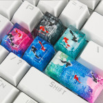 Scenery Koi Backspace Resin Keycaps For Cherry Mx Switch