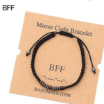 Leather Man Morse Code Bracelet