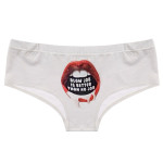 Ladies Lip Cartoon Print Mid-low Waist Milk Fiber Panties