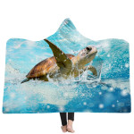 New Ocean Turtle Series Hooded Blanket Cape