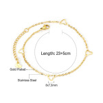 Stainless Steel Anklet Chain Foot Ornaments Female Casual Retro Travel Beach Anklet