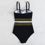 New Black Underwire Push Up High Waist Bikini