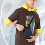 Large Capacity Vertical Waterproof Shoulder Messenger Bag