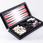 Three In One Magnetic Chess Checkers Backgammon