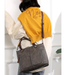 Women's Large-capacity Retro Tote Bag Simple Crossbody Bag