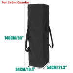 Black Waterproof Cover Dustproof Sunscreen Canopy Tent Storage Bag With Drawstring And Two Carrying Straps