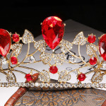 Golden Leaves Big Crown Wedding Dress Accessories